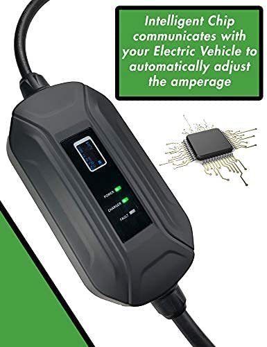 Level 2 EV charger 24 AMP Amperage Adjustable: 10A - 16A - 24A