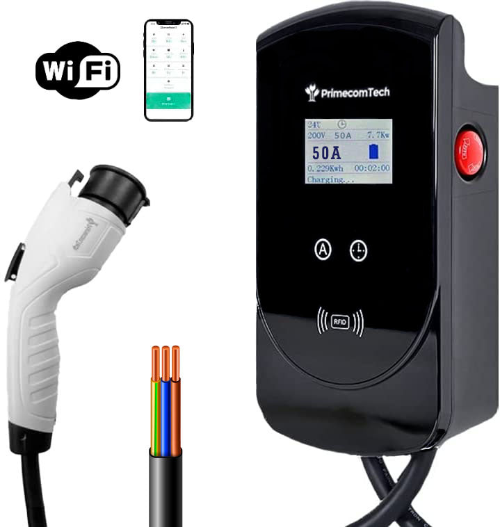 Level 2  EV Charger - 50 or 80 Amp 50 Feet Cord Lengths
