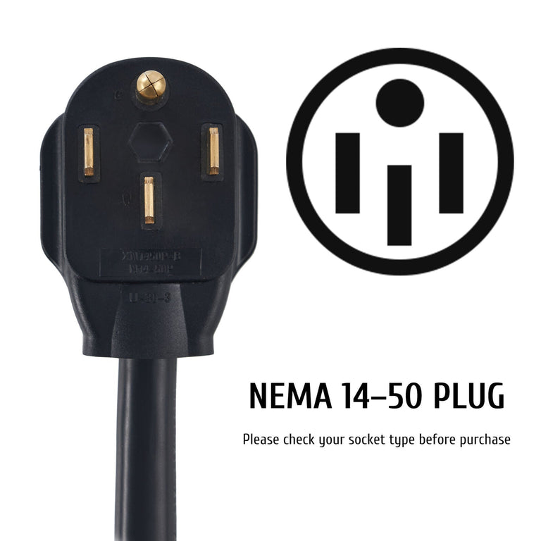 Tesla Gen 2 charger Universal Mobile Connector UMC charging with 220-Volt and 110-Volt adapters.