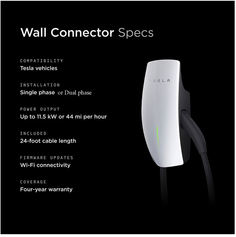 Tesla Gen 3 Wall Connector, Tesla Home Electrical Vehicle Charging Station